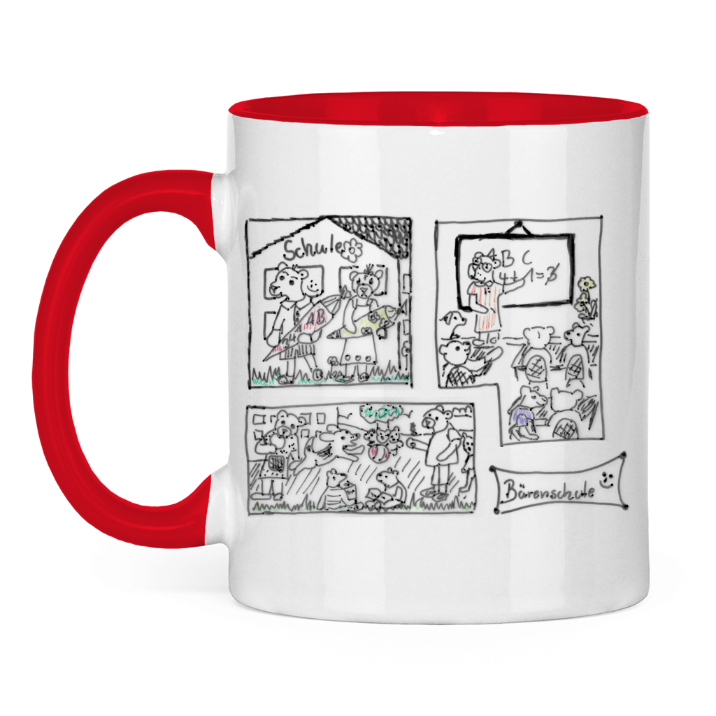 Tasse zweifarbig Bärenschule – Bild 5
