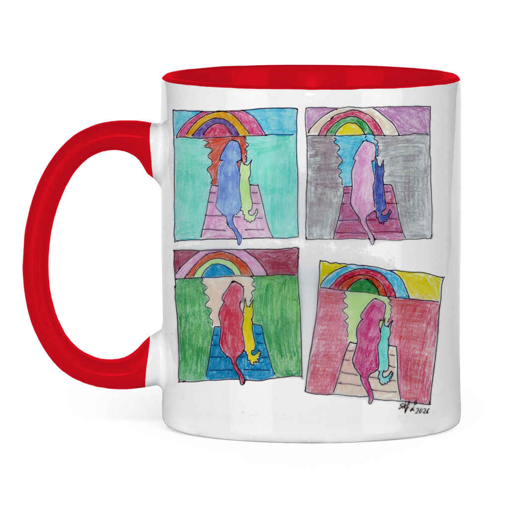 Tasse zweifarbig PastellHunde – Bild 4