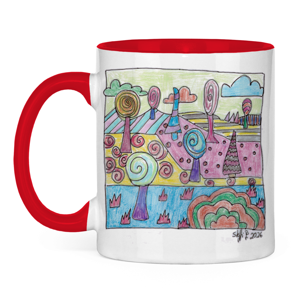Tasse zweifarbig LolliBäume – Bild 4