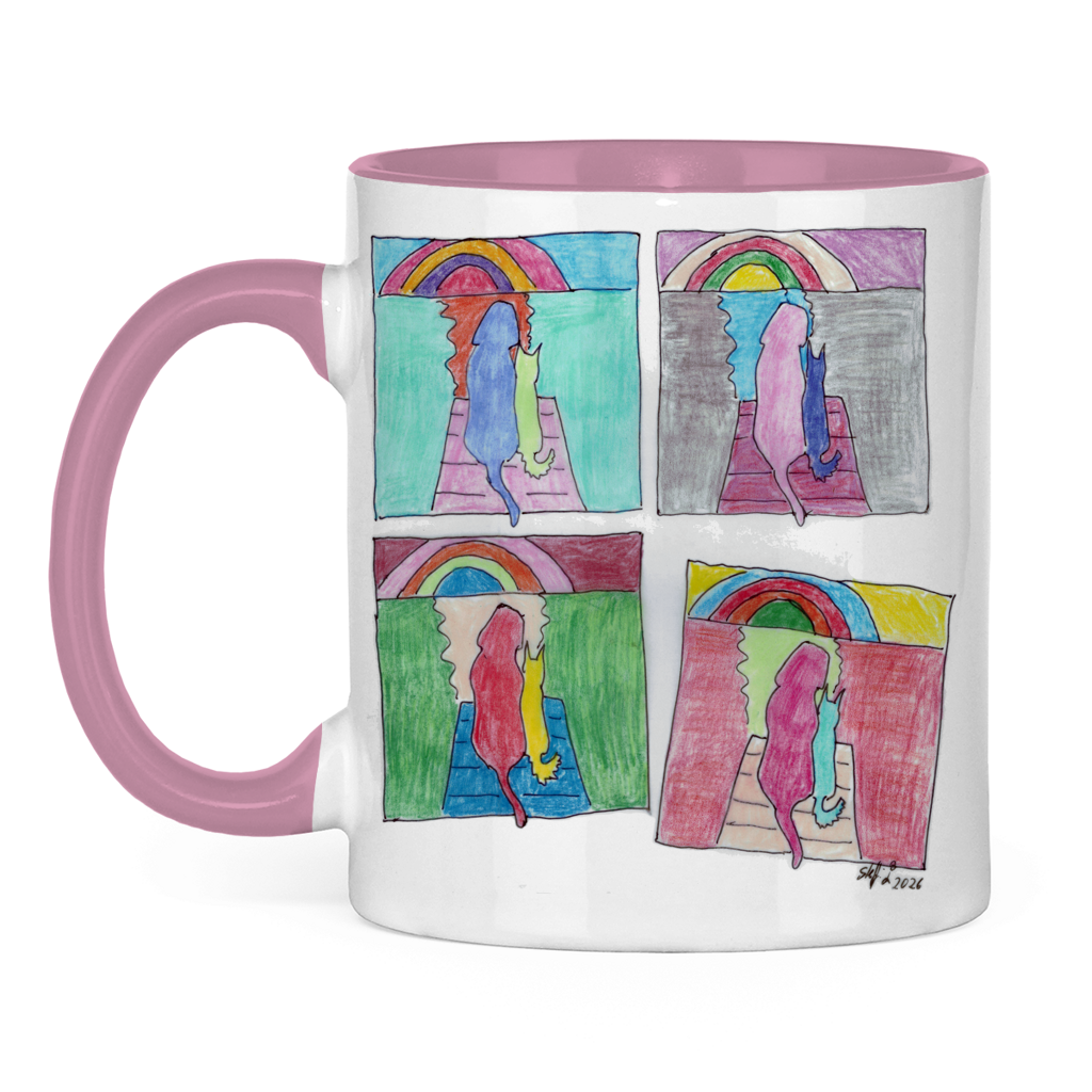 Tasse zweifarbig PastellHunde – Bild 5