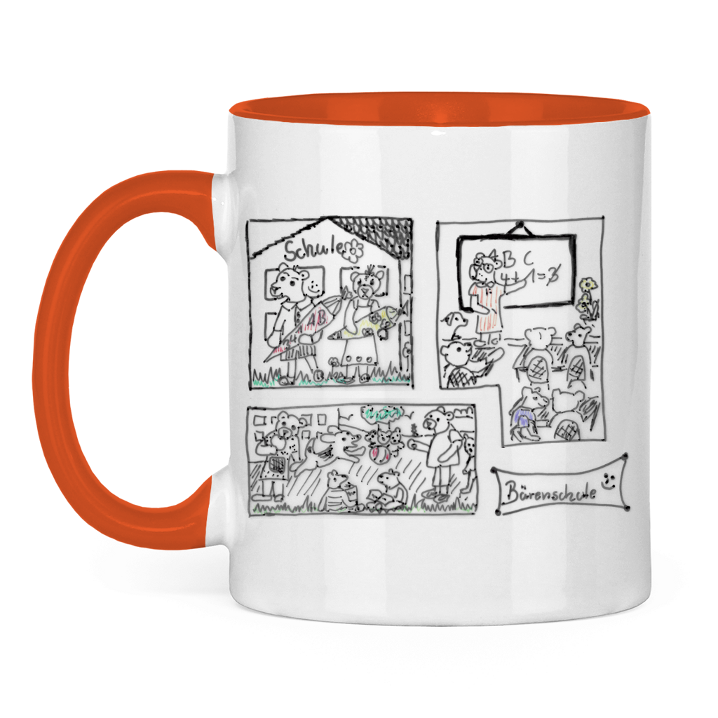 Tasse zweifarbig Bärenschule – Bild 7