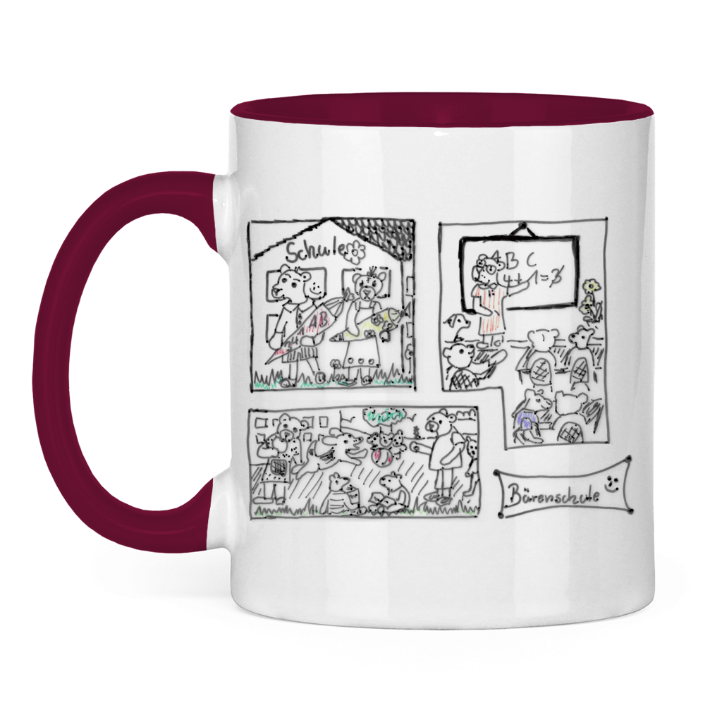 Tasse zweifarbig Bärenschule – Bild 8
