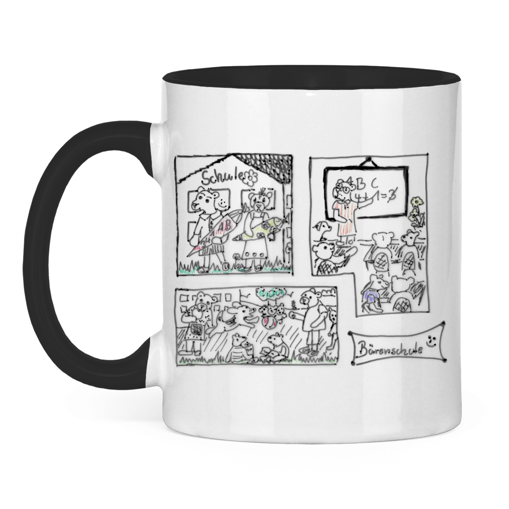 Tasse zweifarbig Bärenschule – Bild 9