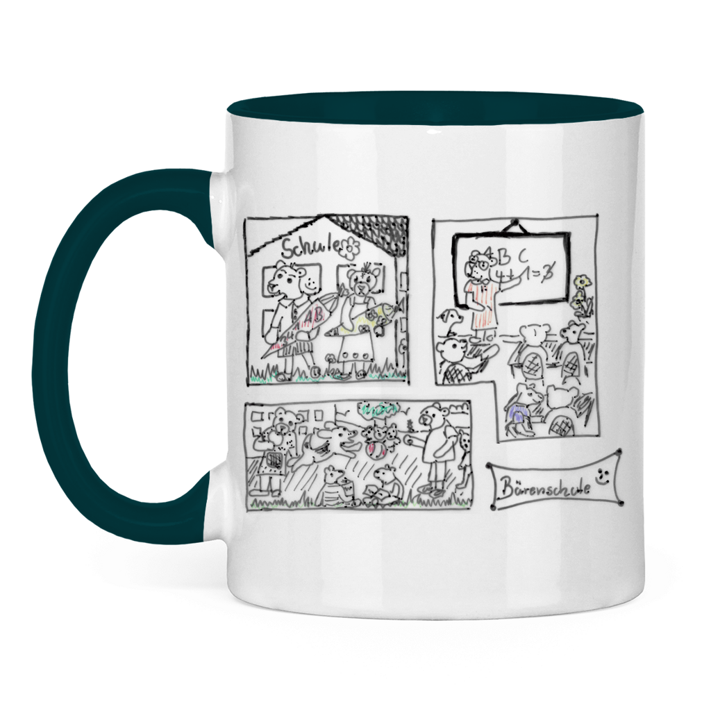 Tasse zweifarbig Bärenschule – Bild 10