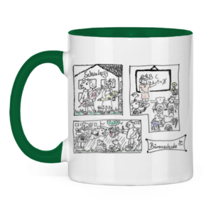 Tasse zweifarbig Bärenschule
