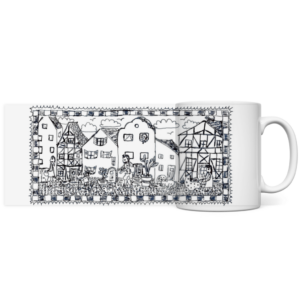 Panorama Tasse Häuser