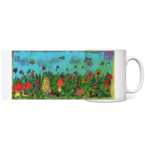 Panorama Tasse Pilzwiese