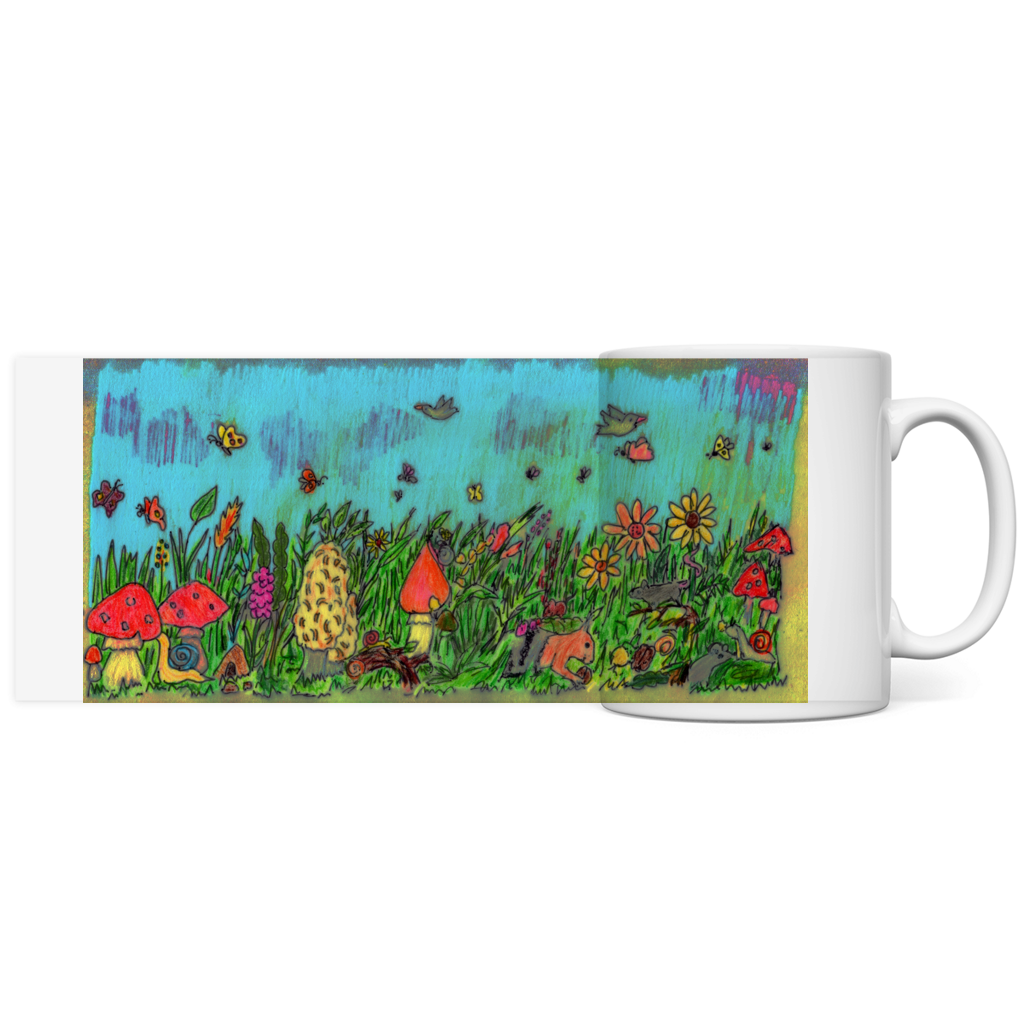 Panorama Tasse Pilzwiese