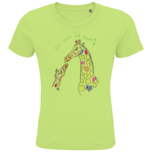 Kids Premium Bio T-Shirt Die Welt ist Bunt - Giraffen