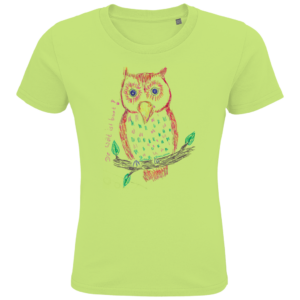 Kids Premium Bio T-Shirt Die Welt ist Bunt - Eule