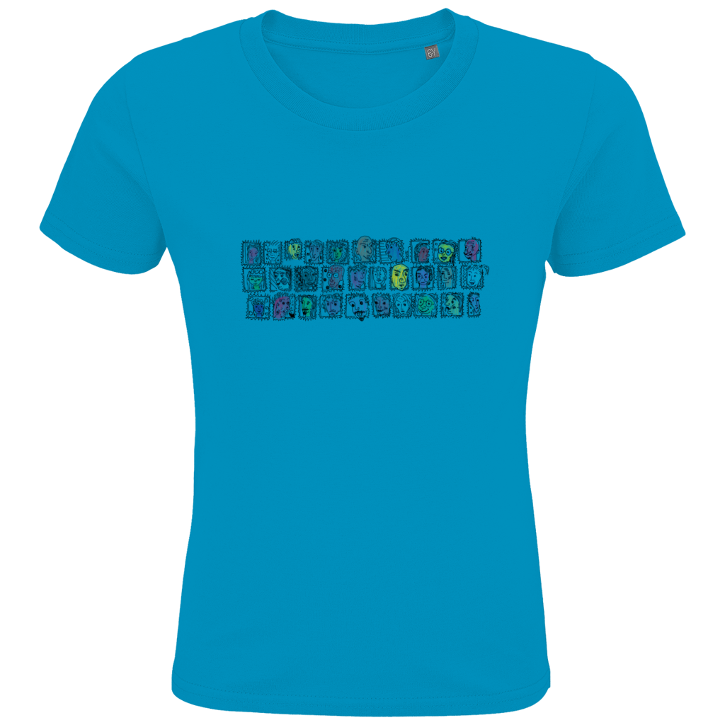 Kids Premium Bio T-Shirt Köpfe – Bild 2