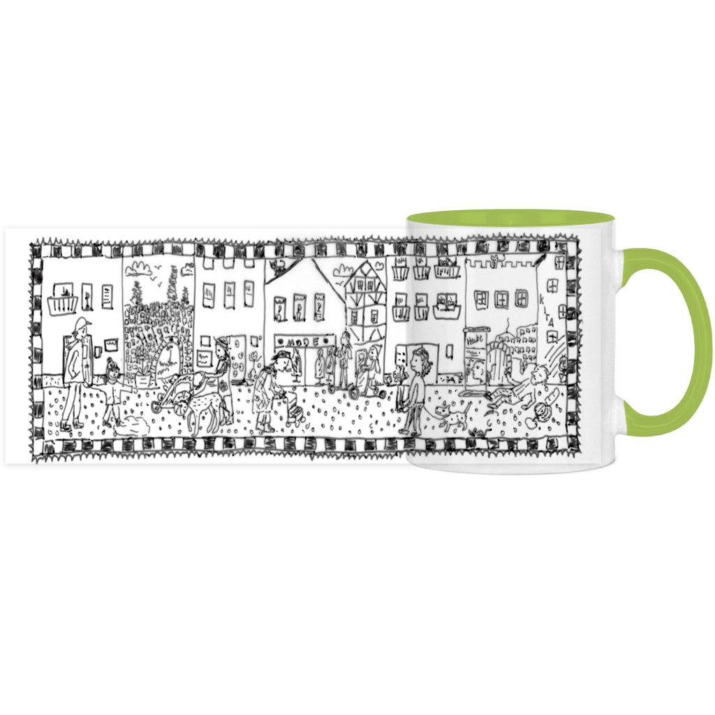 Panorama Tasse zweifarbig Strasse – Bild 2