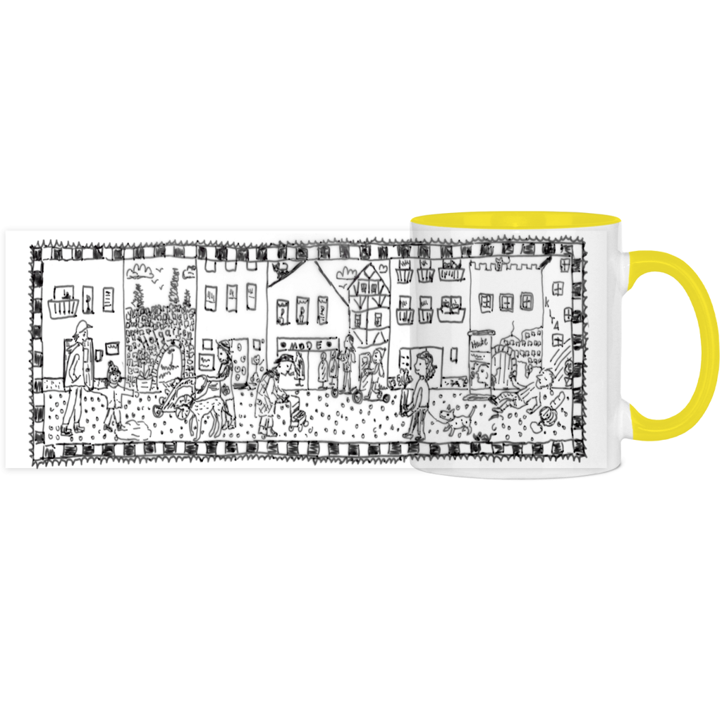 Panorama Tasse zweifarbig Strasse – Bild 4