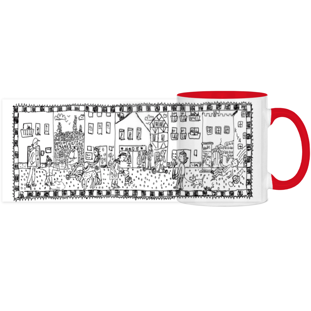 Panorama Tasse zweifarbig Strasse – Bild 5