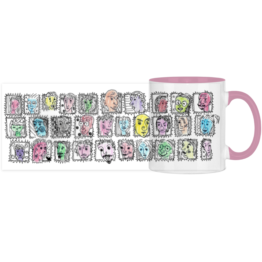 Panorama Tasse zweifarbig Köpfe – Bild 5