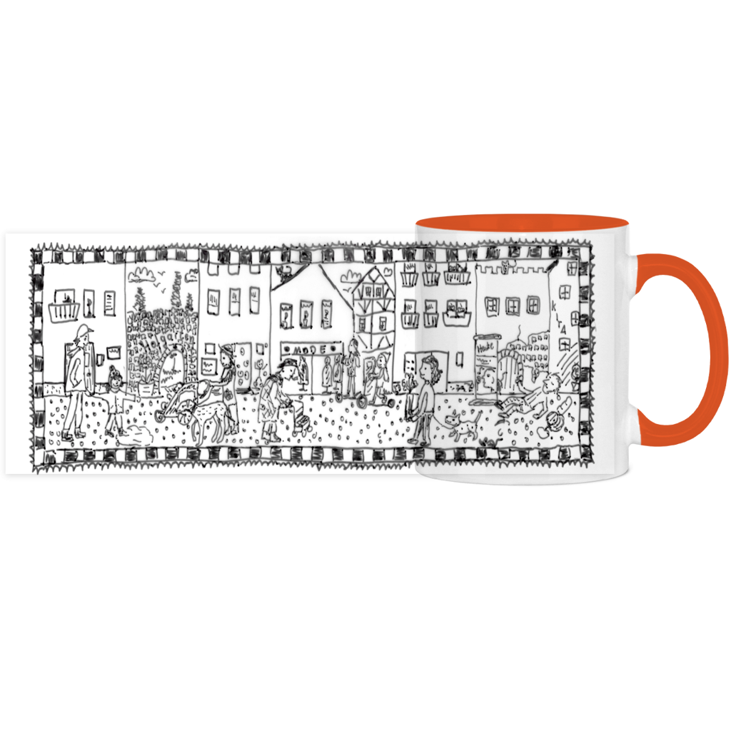 Panorama Tasse zweifarbig Strasse – Bild 7