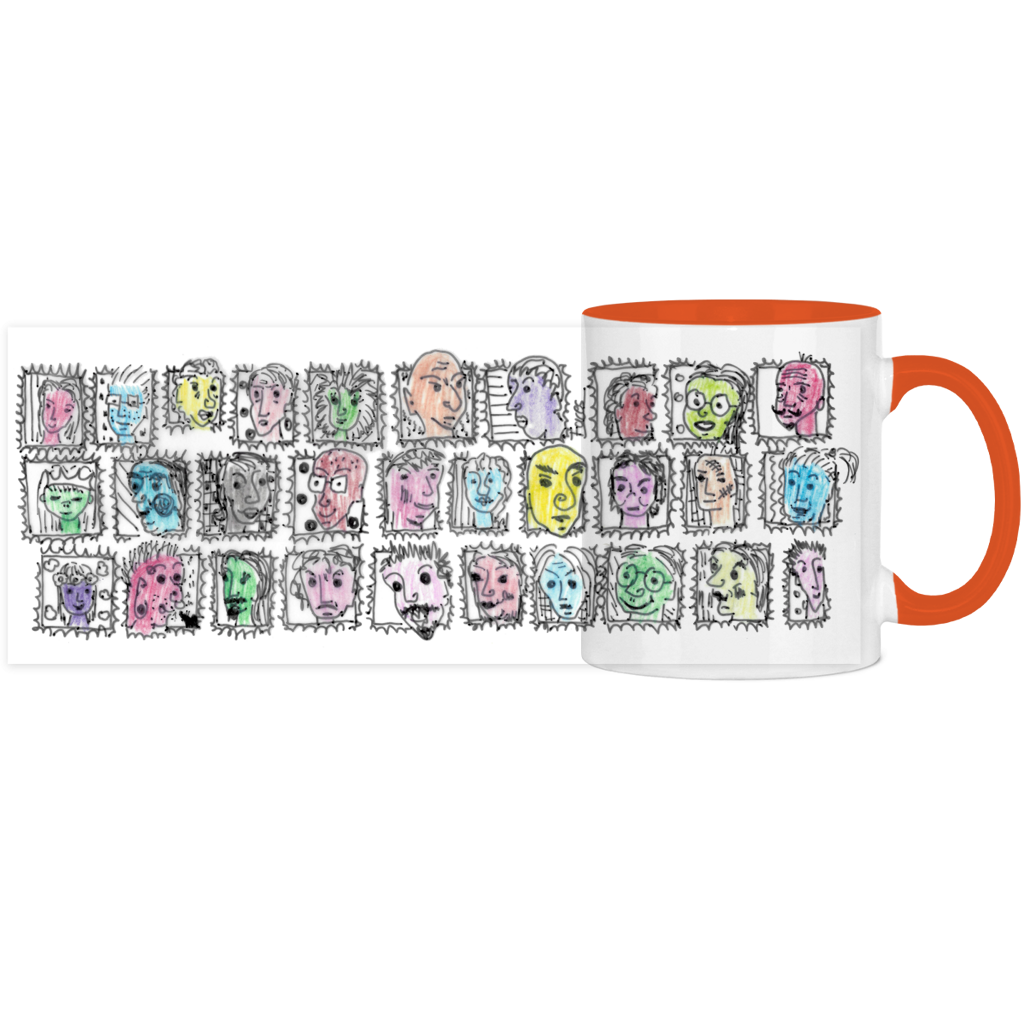 Panorama Tasse zweifarbig Köpfe – Bild 6