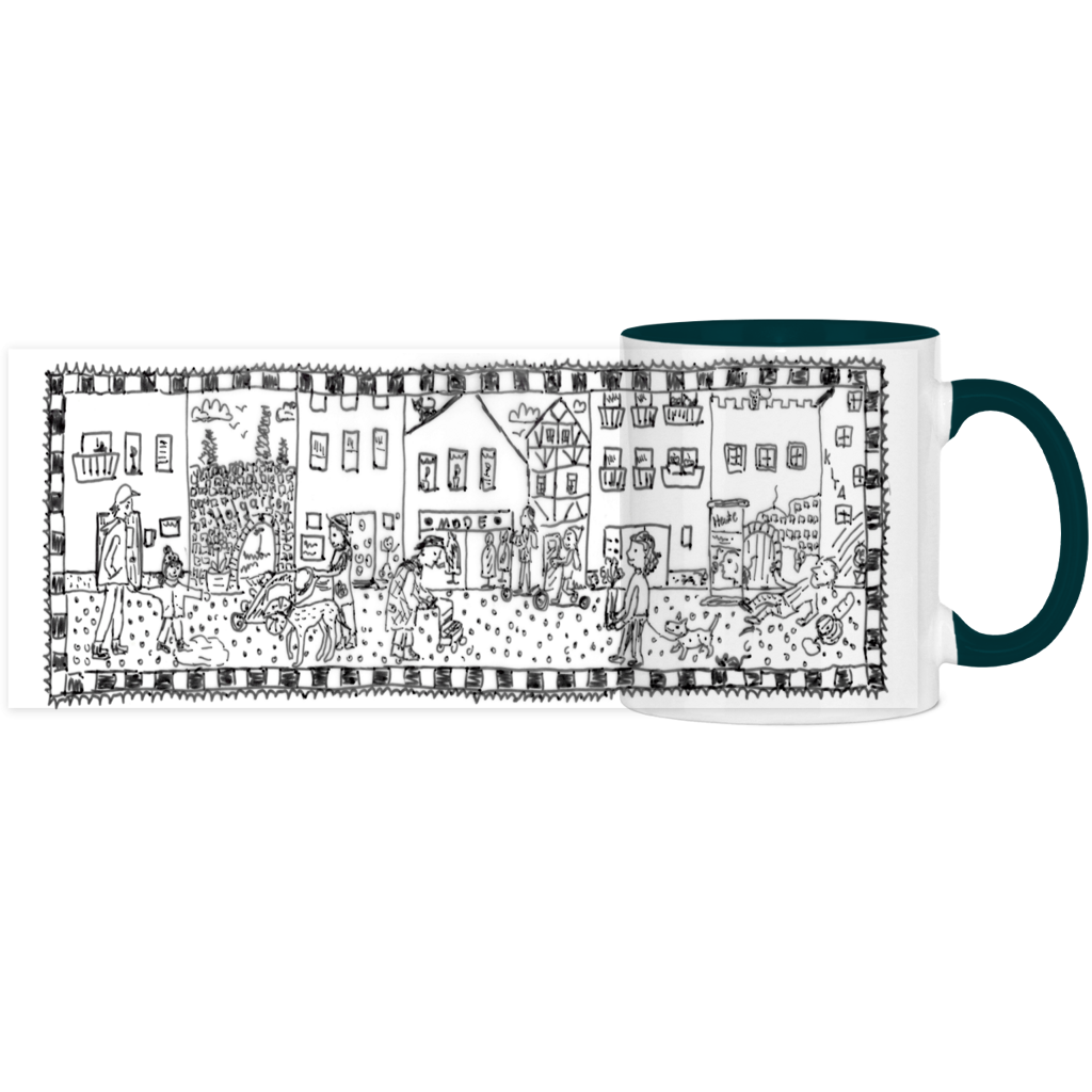 Panorama Tasse zweifarbig Strasse – Bild 9