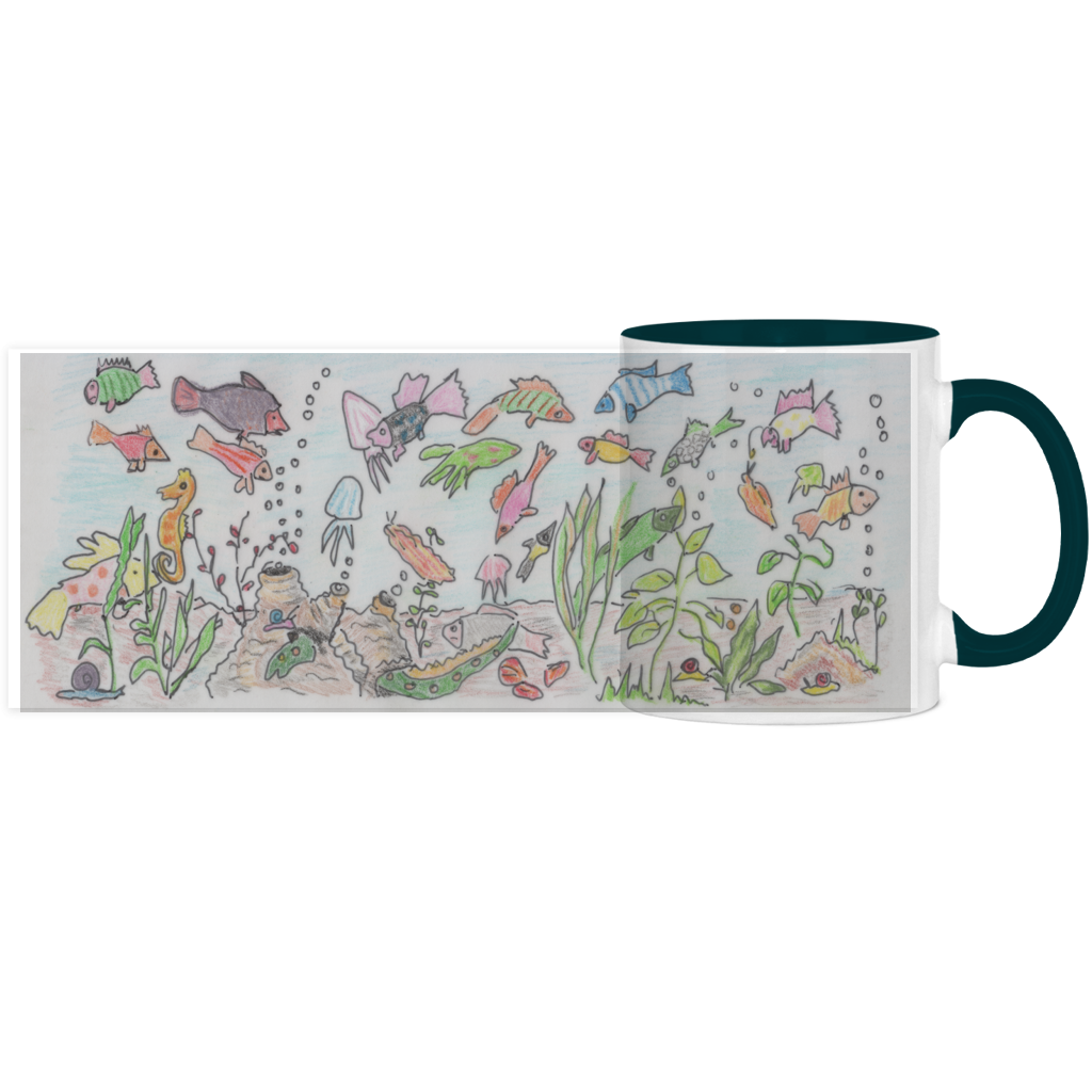 Panorama Tasse zweifarbig Fische – Bild 9