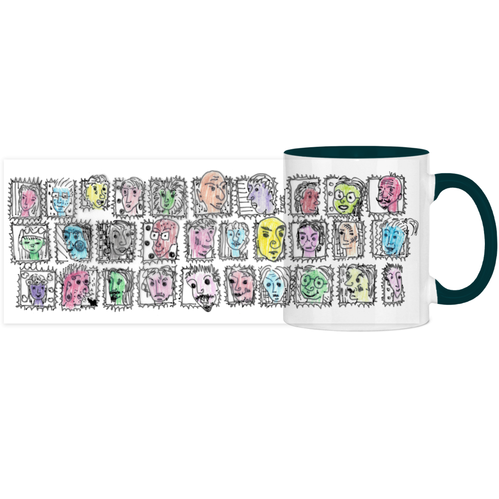 Panorama Tasse zweifarbig Köpfe – Bild 9