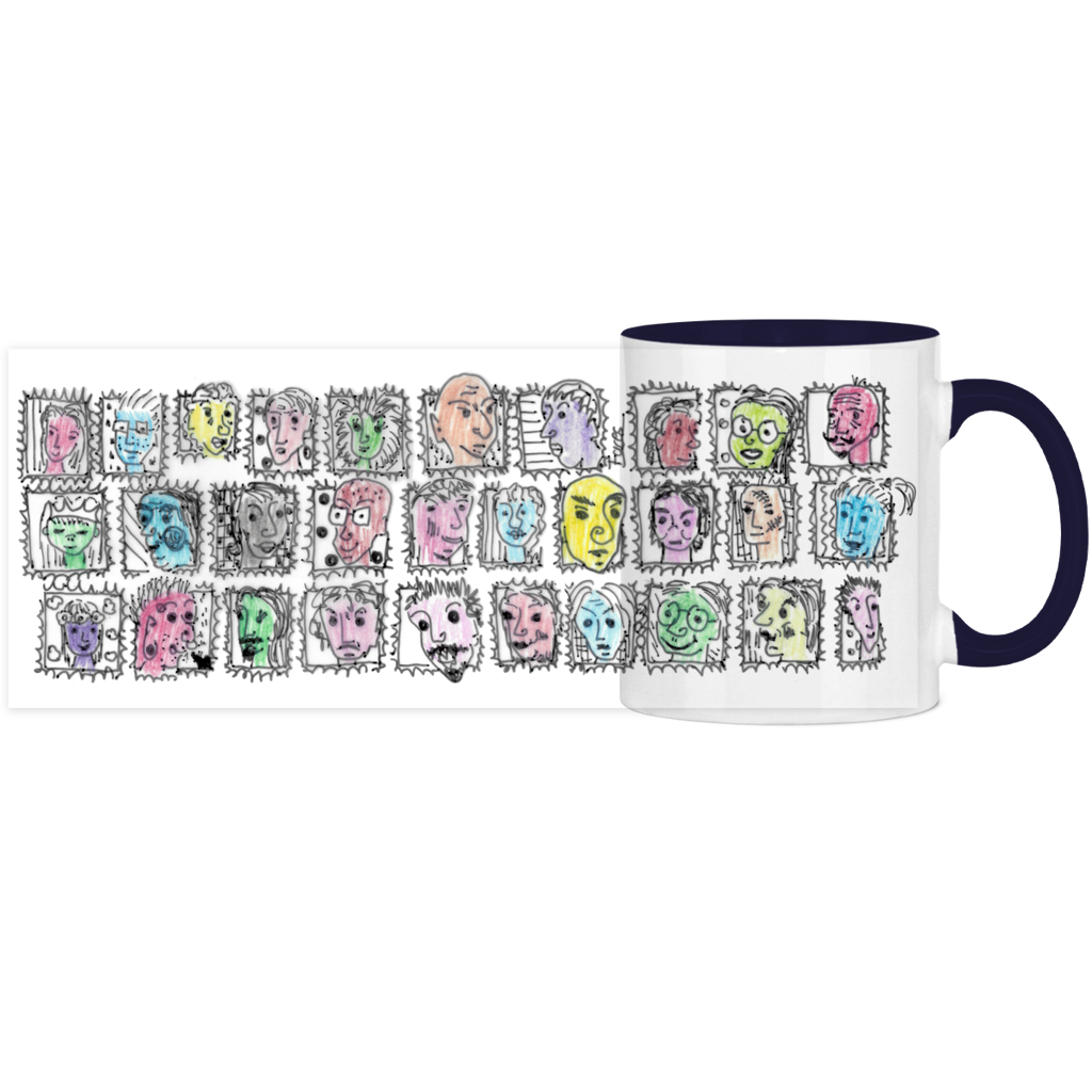 Panorama Tasse zweifarbig Köpfe – Bild 10