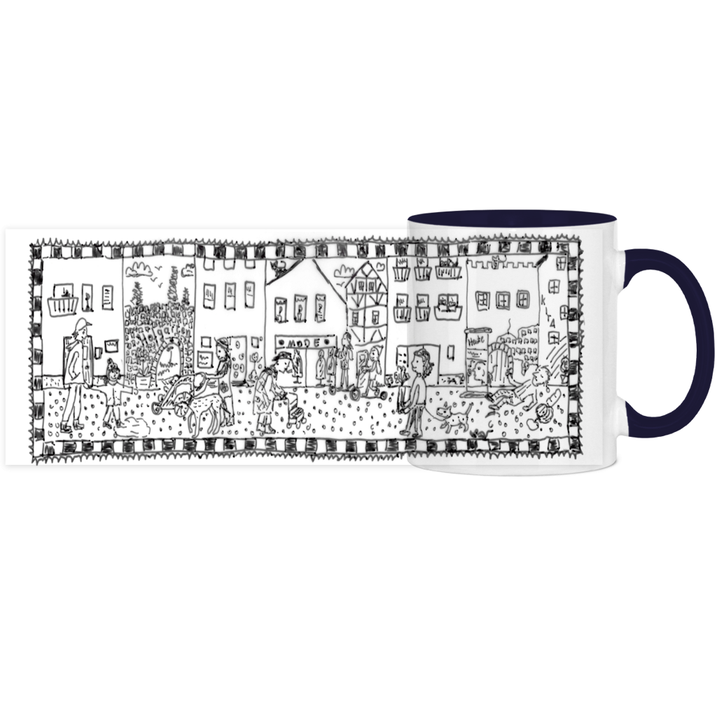 Panorama Tasse zweifarbig Strasse – Bild 10