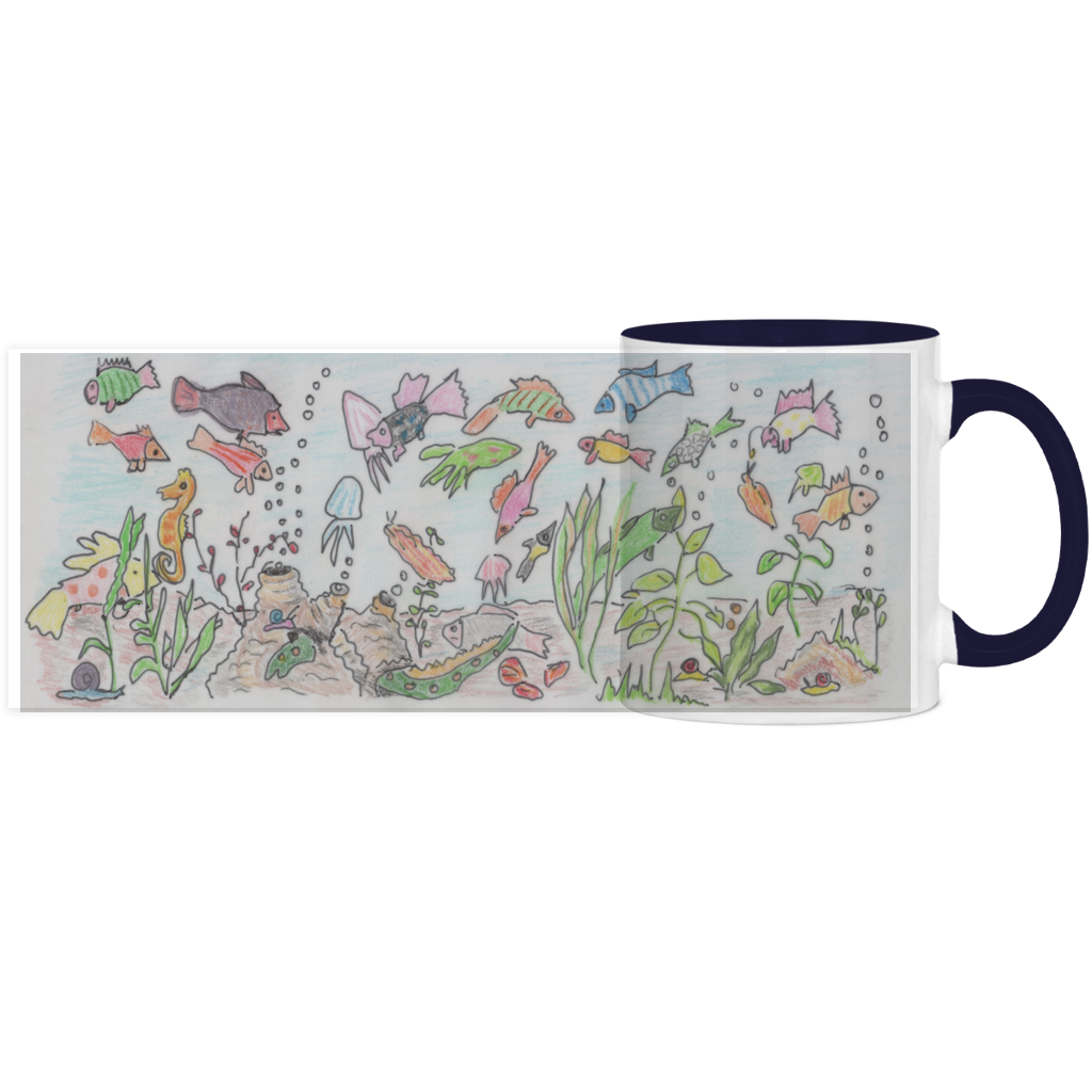 Panorama Tasse zweifarbig Fische – Bild 10