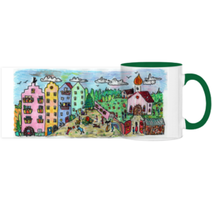 Panorama Tasse zweifarbig Freier Platz