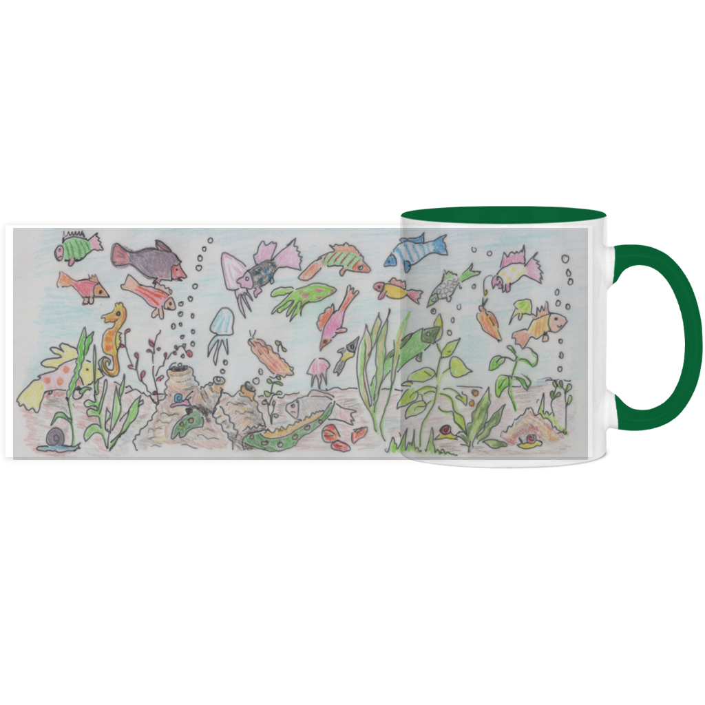 Panorama Tasse zweifarbig Fische – Bild 11