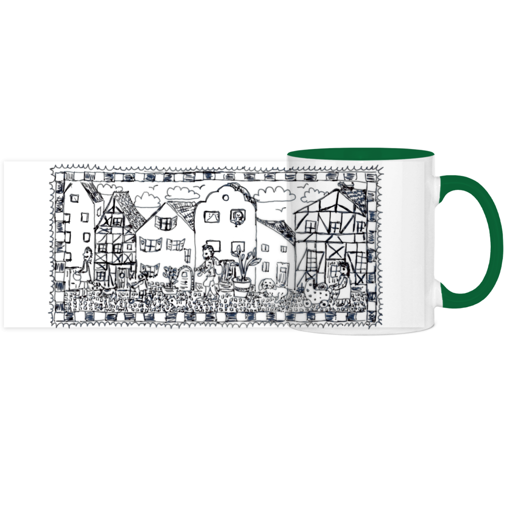 Panorama Tasse zweifarbig Häuser – Bild 11