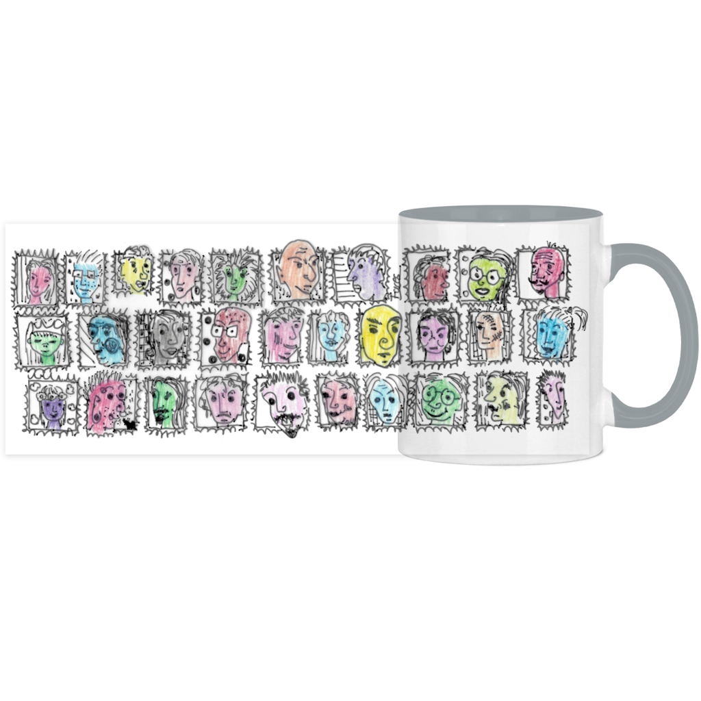 Panorama Tasse zweifarbig Köpfe – Bild 12