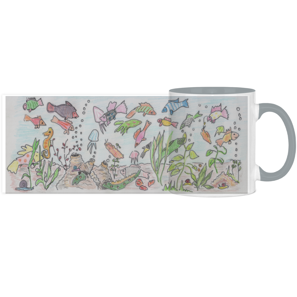 Panorama Tasse zweifarbig Fische – Bild 12