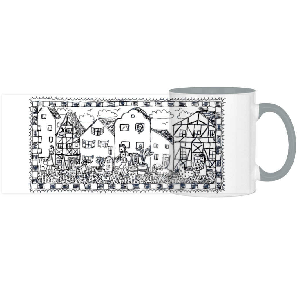 Panorama Tasse zweifarbig Häuser – Bild 12