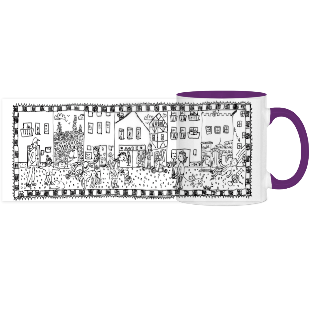 Panorama Tasse zweifarbig Strasse – Bild 13