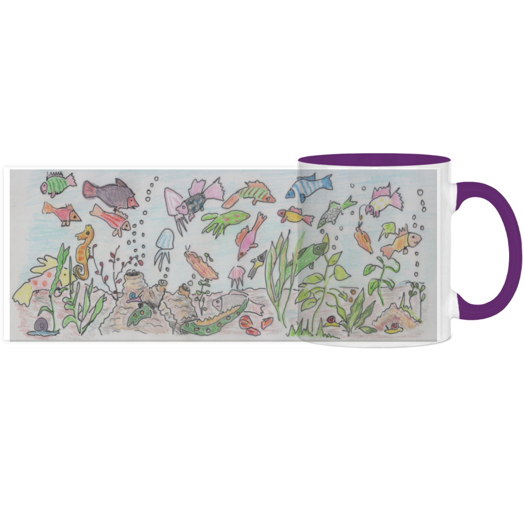 Panorama Tasse zweifarbig Fische – Bild 13