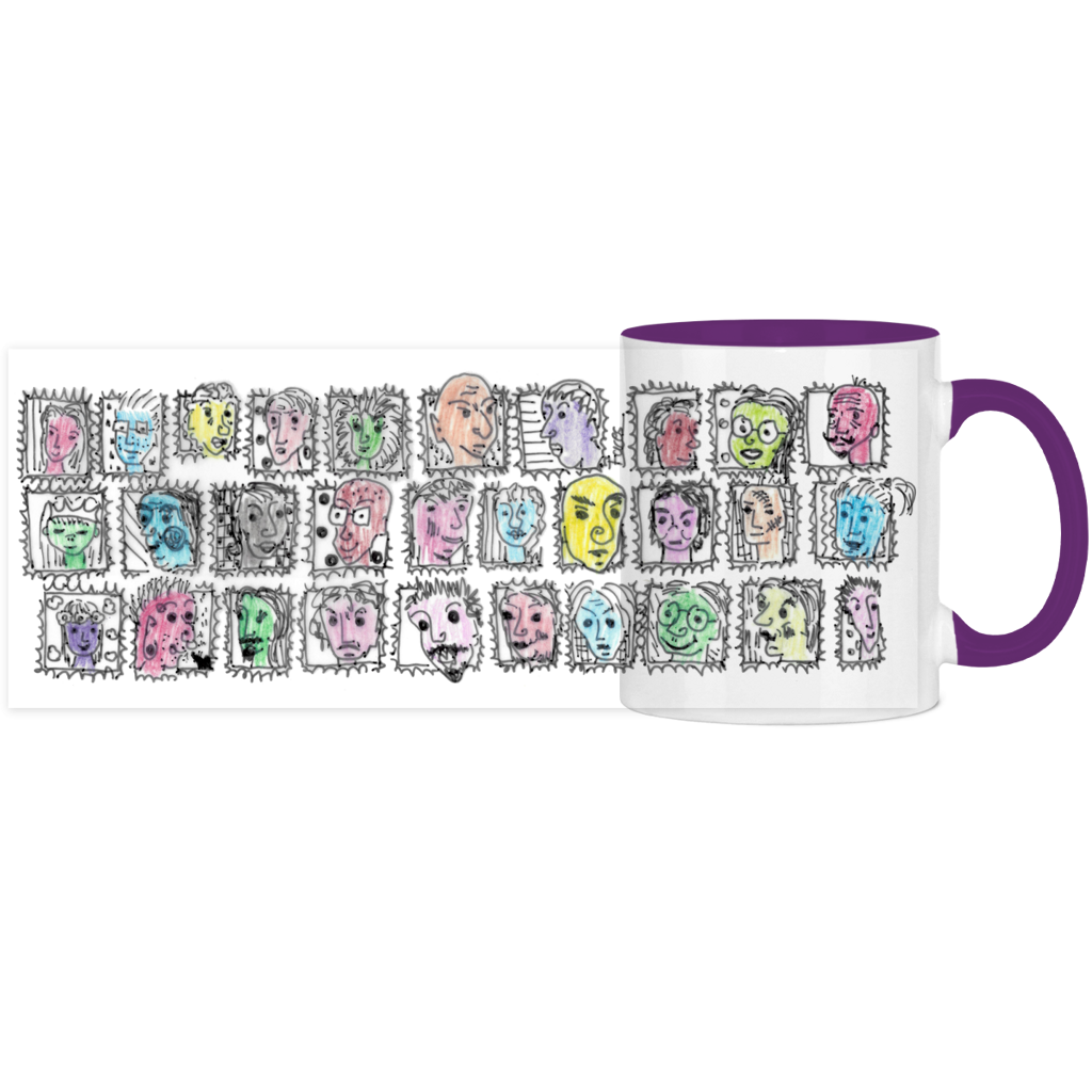 Panorama Tasse zweifarbig Köpfe – Bild 13