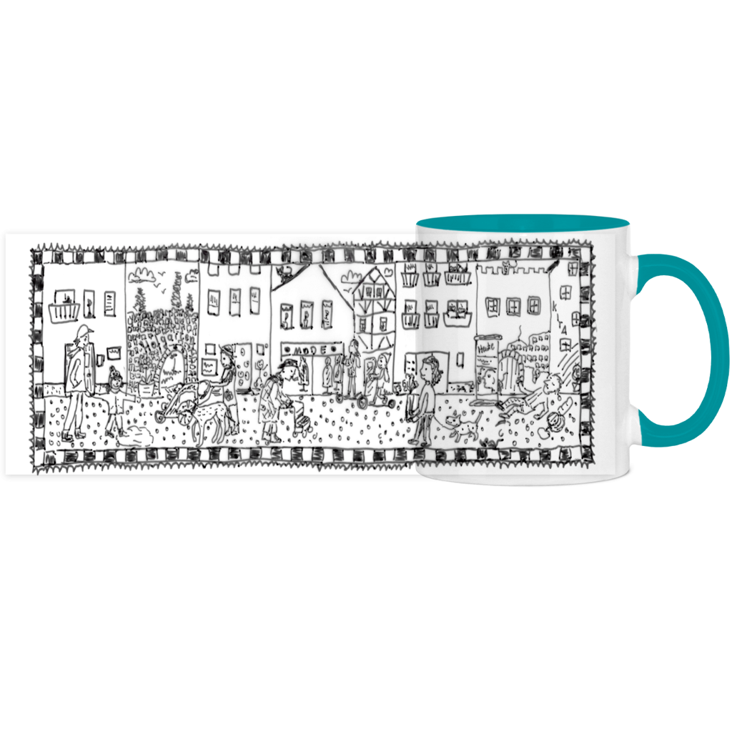 Panorama Tasse zweifarbig Strasse – Bild 14