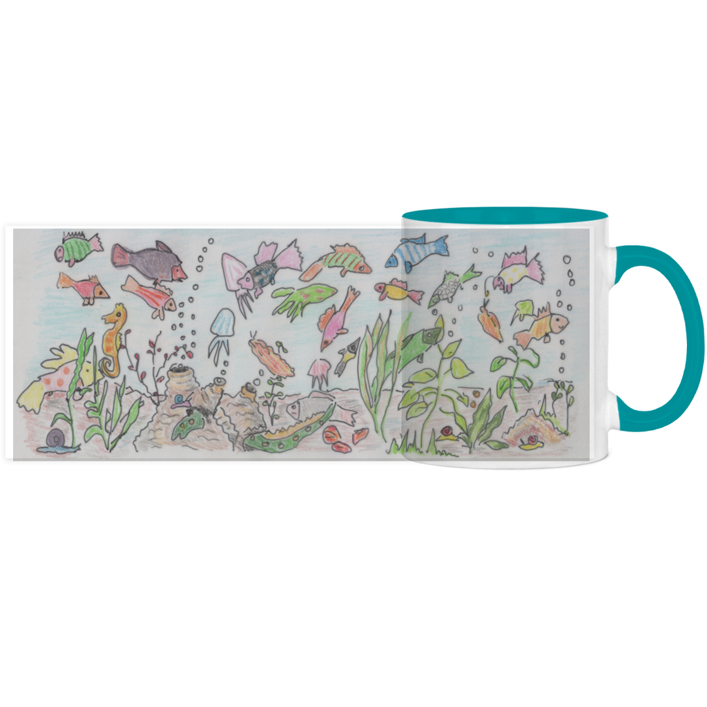 Panorama Tasse zweifarbig Fische – Bild 14