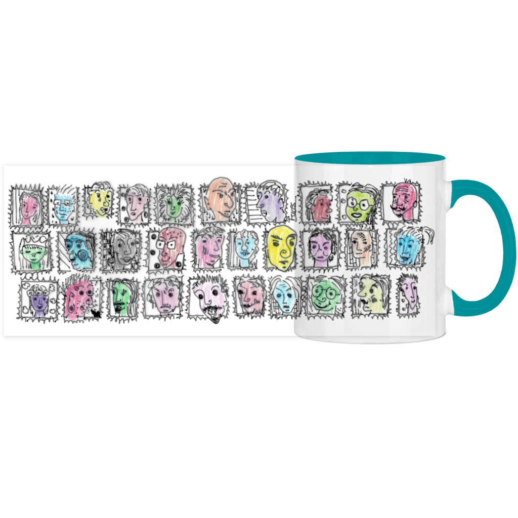 Panorama Tasse zweifarbig Köpfe – Bild 14