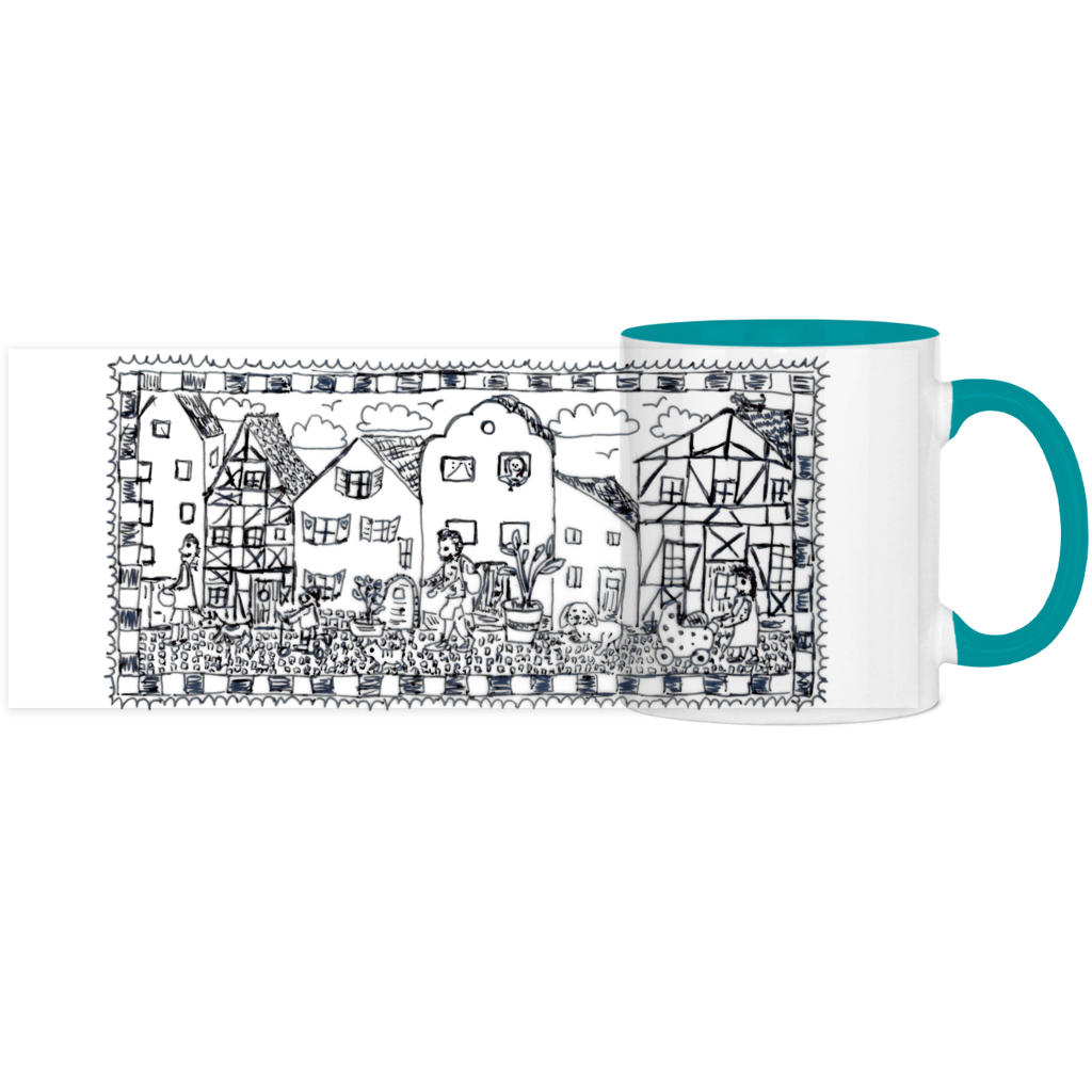 Panorama Tasse zweifarbig Häuser – Bild 14