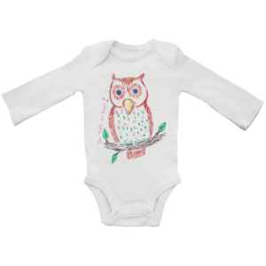 Baby Bio Bodysuite Langarm Die Welt ist Bunt - Eule