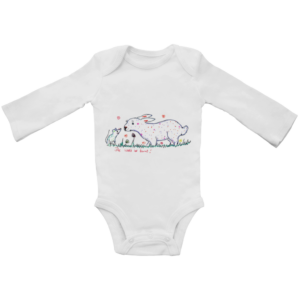 Baby Bio Bodysuite Langarm Die Welt ist Bunt - Maus und Hase