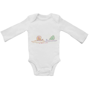 Baby Bio Bodysuite Langarm Die Welt ist Bunt - Schnecken