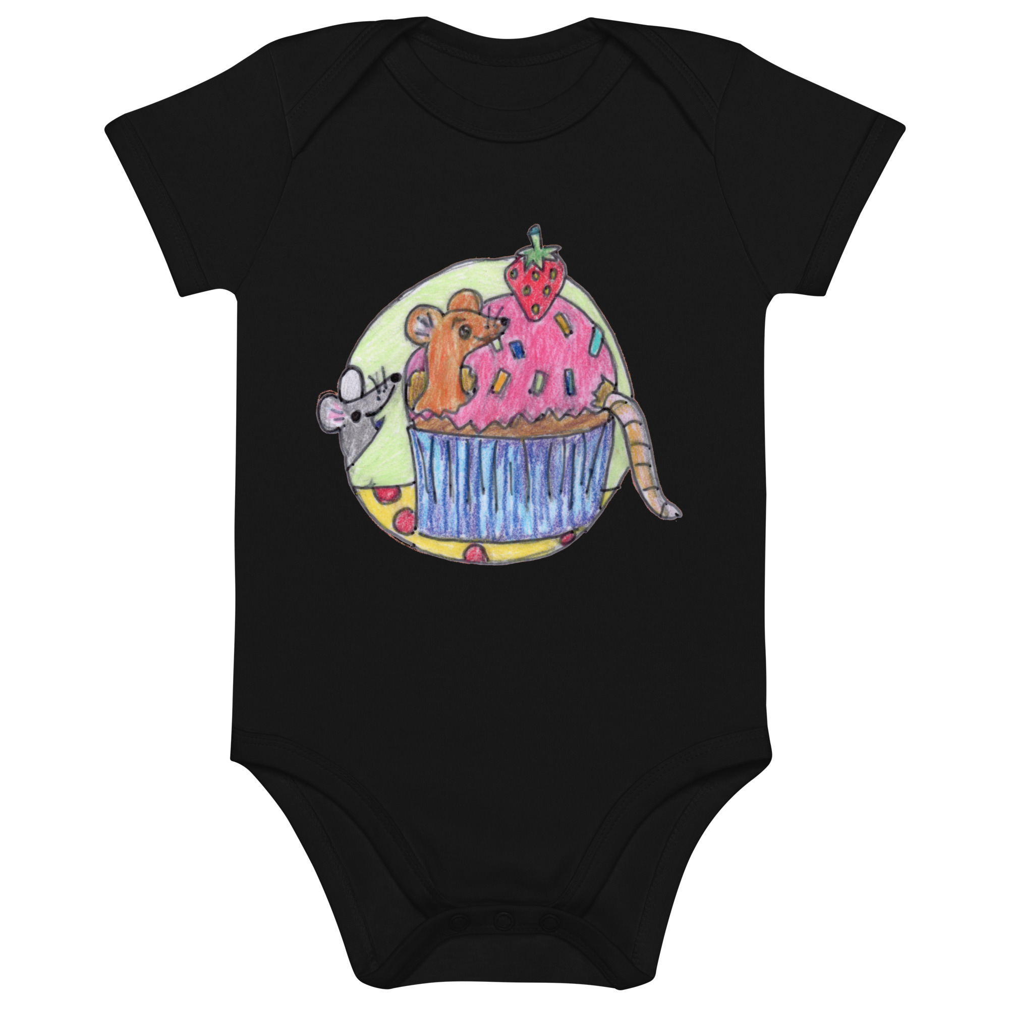 Babystrampler aus Bio-Baumwolle - Motiv Mäuse – Bild 2