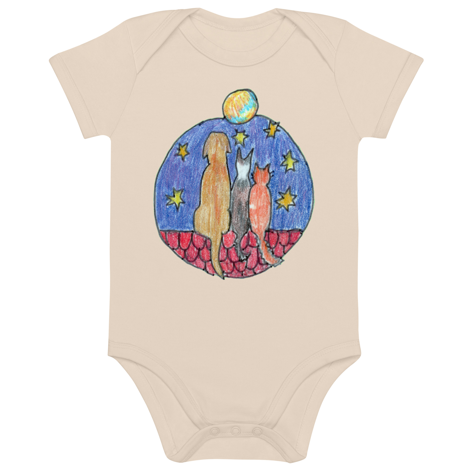 Babystrampler aus Bio-Baumwolle - Motiv Freunde – Bild 2