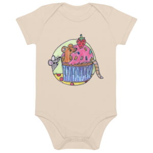 Babystrampler aus Bio-Baumwolle - Motiv Mäuse