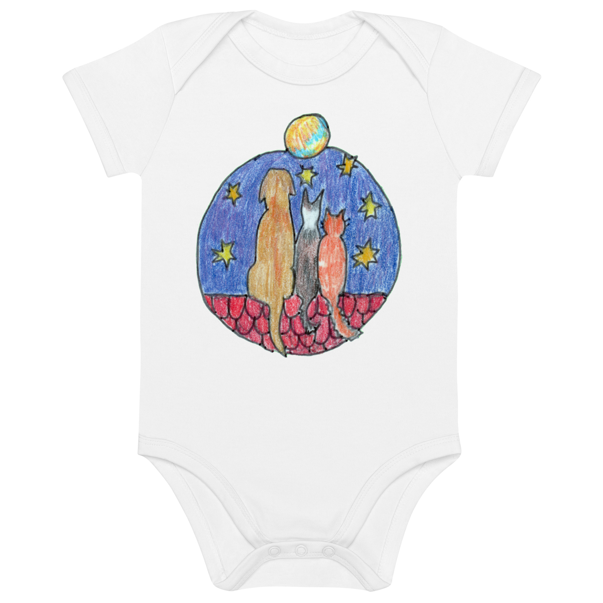 Babystrampler aus Bio-Baumwolle - Motiv Freunde – Bild 3