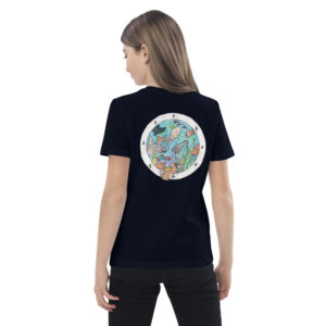 Bio-Baumwoll-T-Shirt für Kinder - Motiv Bullauge – Druck hinten