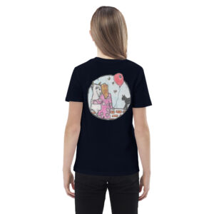 Bio-Baumwoll-T-Shirt für Kinder - Motiv Ziege - Druck hinten