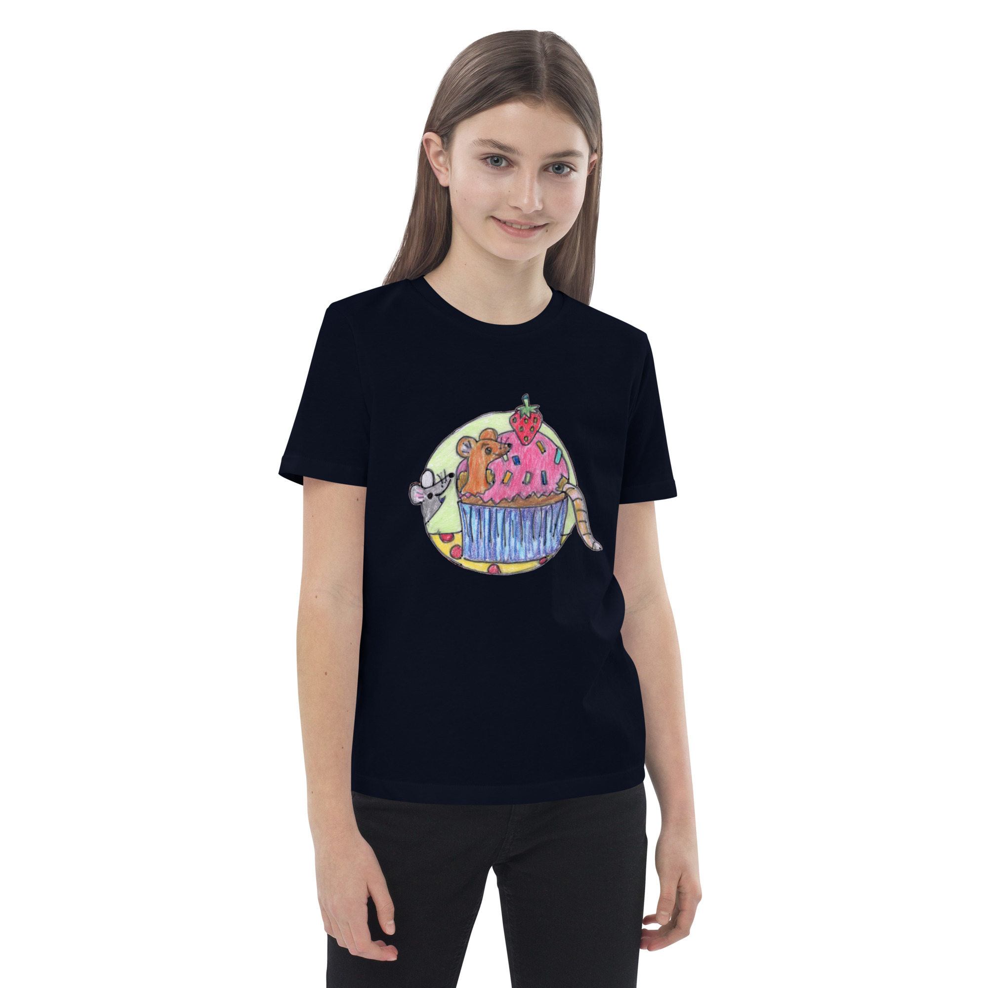 Bio-Baumwoll-T-Shirt für Kinder - Motiv Mäuse - Druck vorne – Bild 3